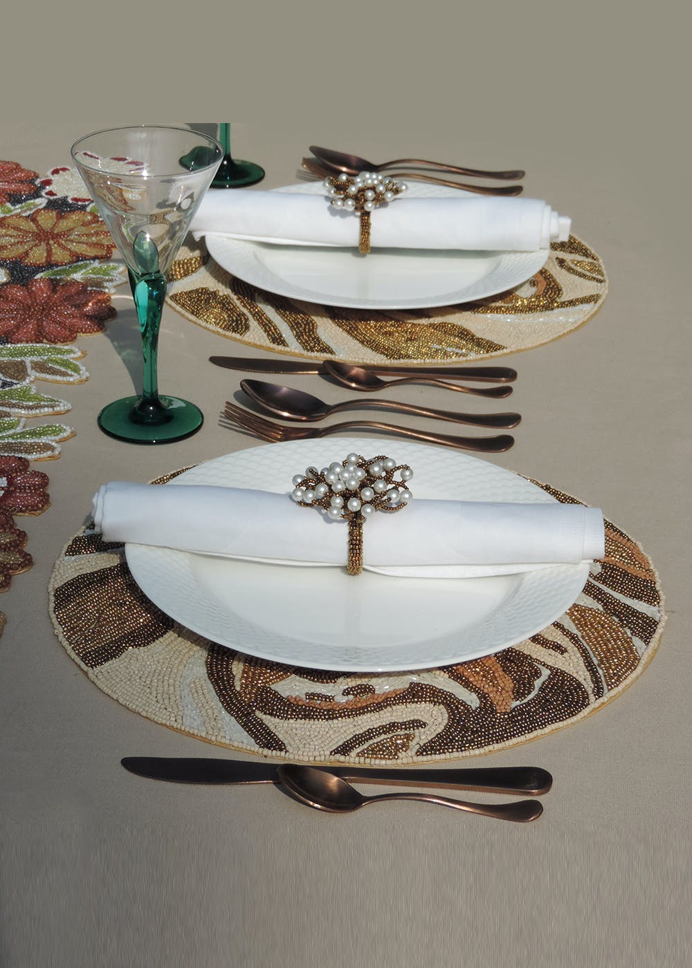 Get Multicolor Embroidered Placemat at ₹ 699 LBB Shop