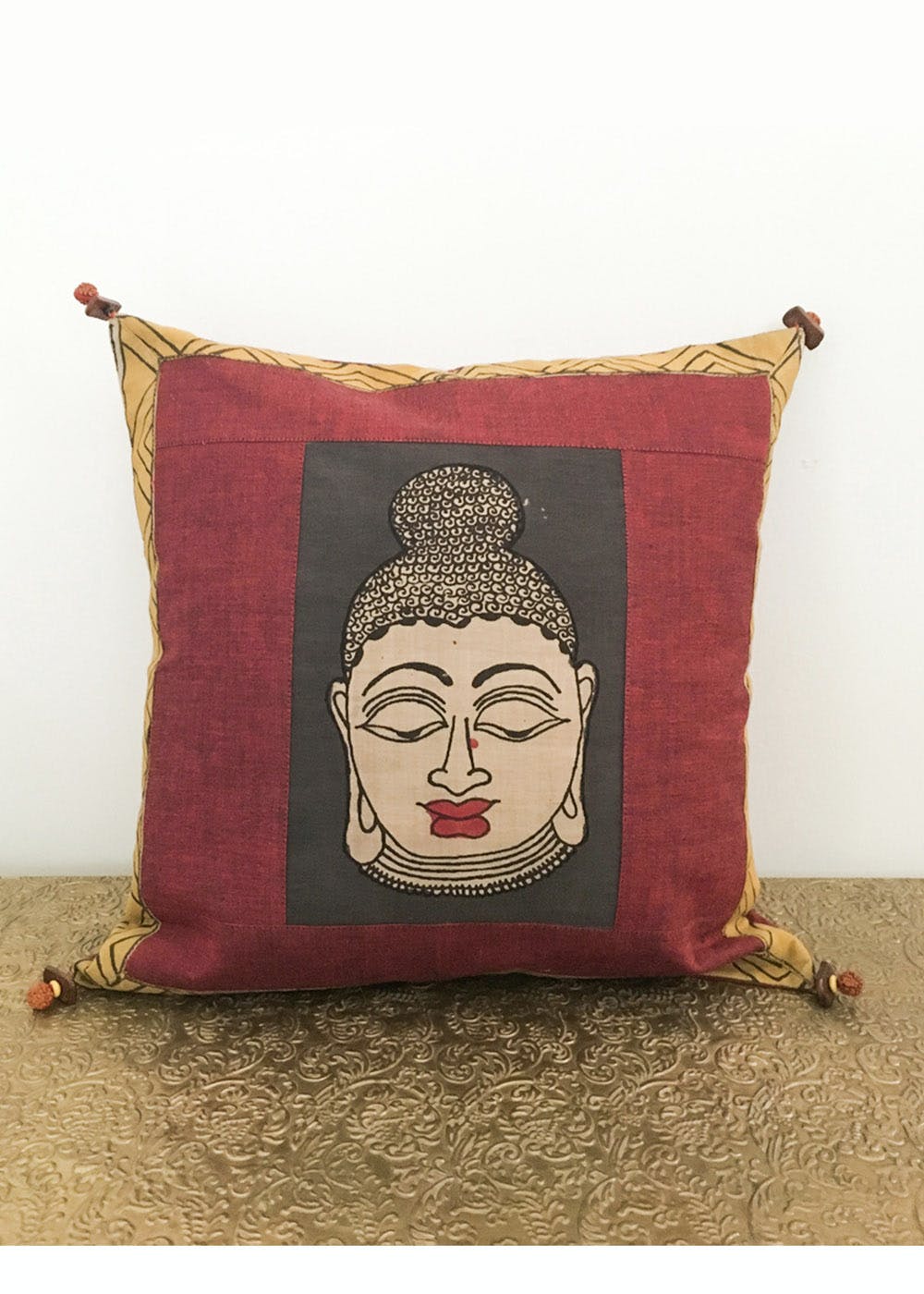 Get Buddha Pen Kalamkari Cushion Cover at ₹ 685 | LBB Shop