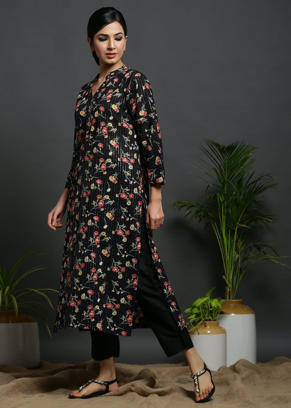 floral kurtis designs