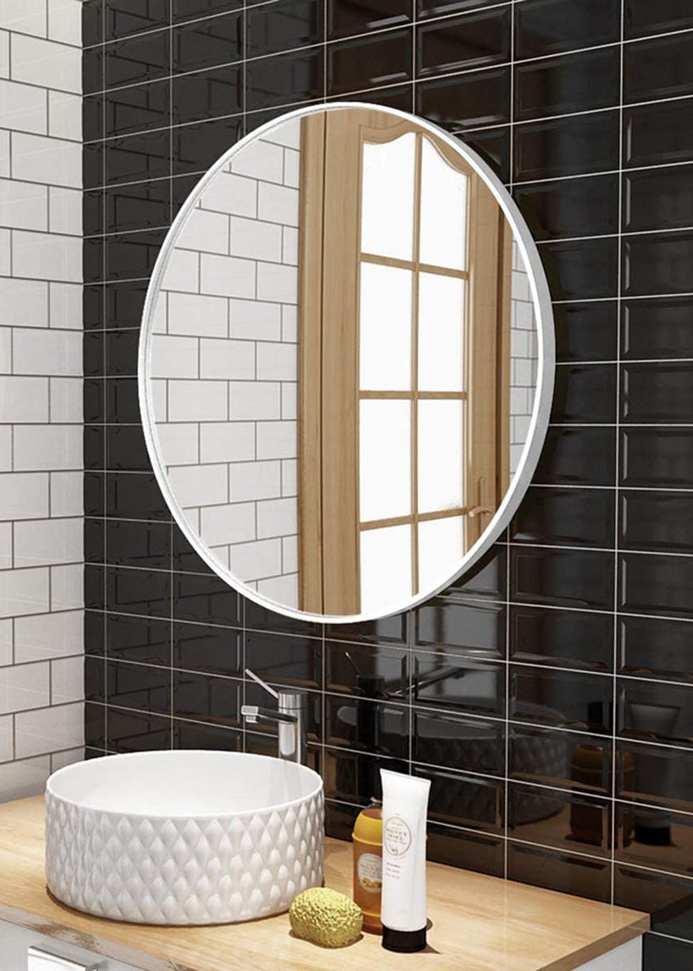 Get White Round Wall Mirror at ₹ 2499 | LBB Shop