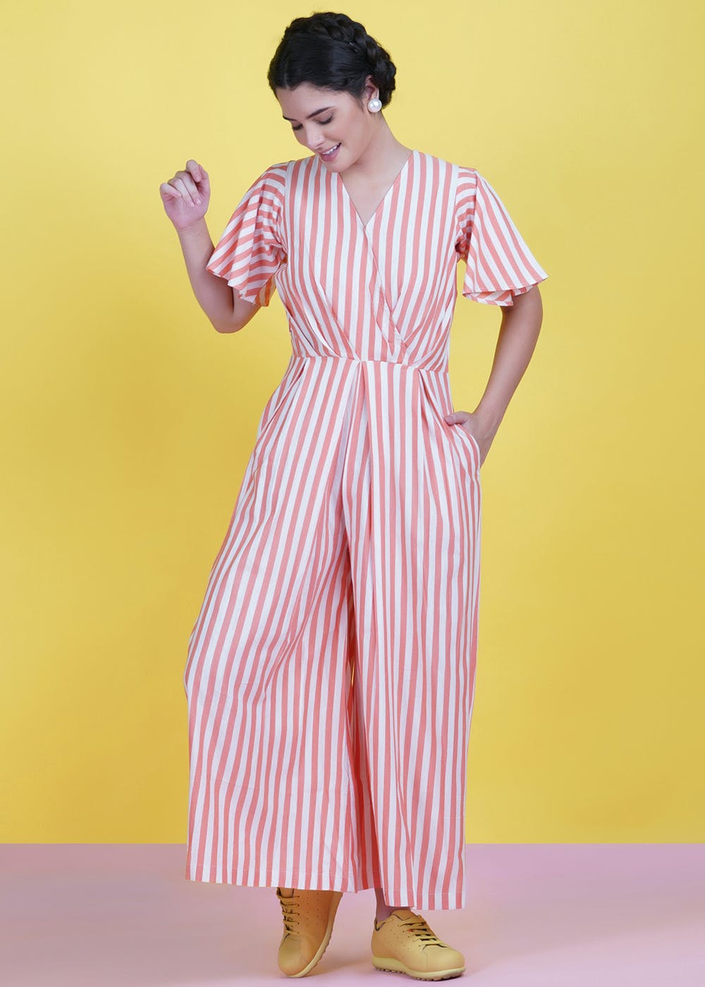 Teyora - Multicolor Stripe Patch Jumpsuits main image 0
