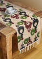 Table,Tableware,Furniture,Tablecloth,Dishware,Drinkware,Rectangle,Chair,Textile,Decoration