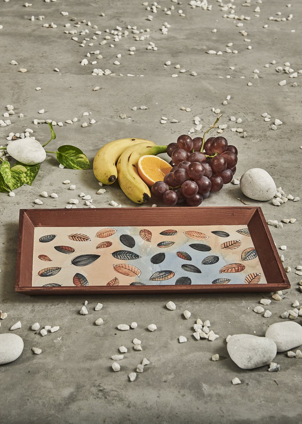 Fall Leaves Rectangle Wooden Serving Tray