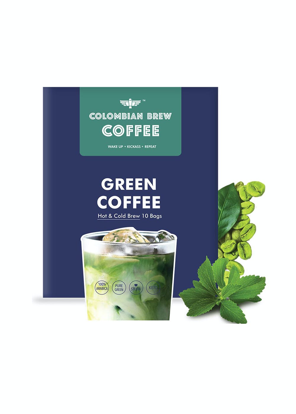 Get Green Coffee Hot & Cold Brew 10 Brew Bags (For Weight Loss) at