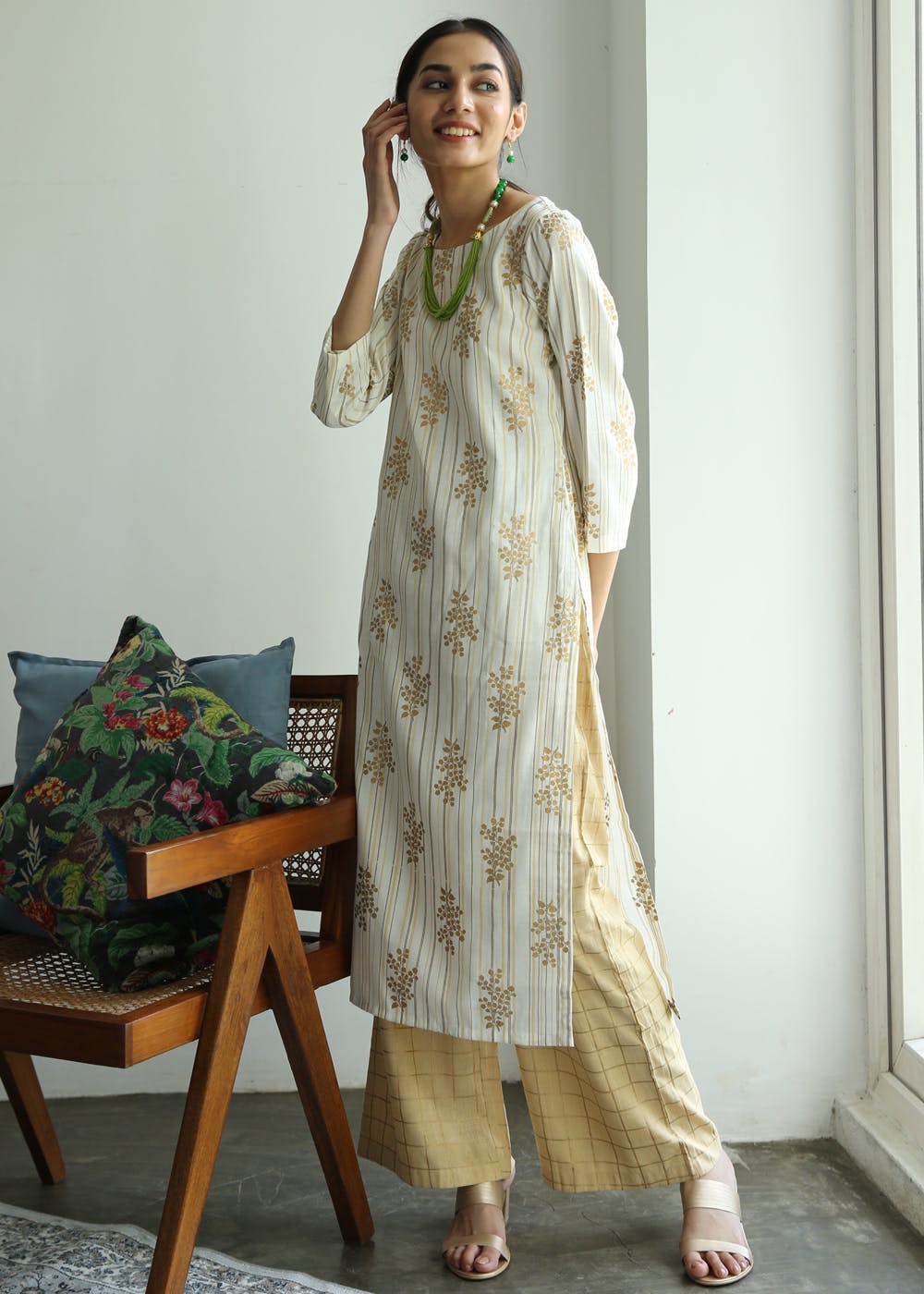 boat neck suit design with plazo
