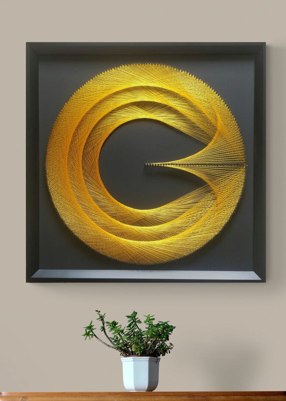 Classic Solid Zen Pattern Wall Hanging - Yellow