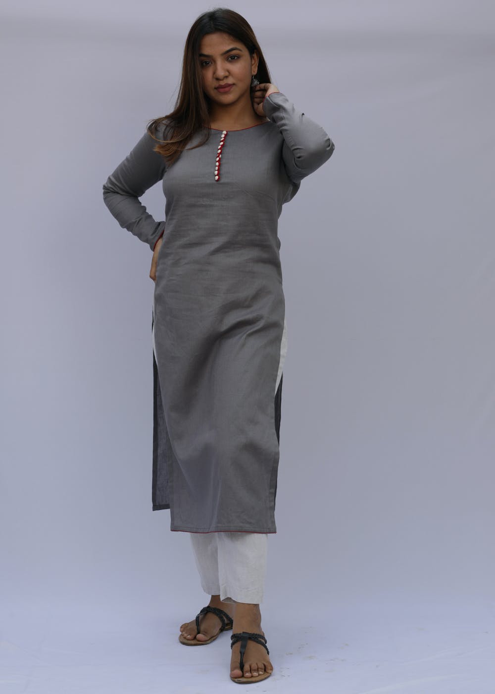 Buy online Contrast Piping Straight Kurta from Kurta Kurtis for Women by  Trend Factory for ₹689 at 63% off | 2024 Limeroad.com