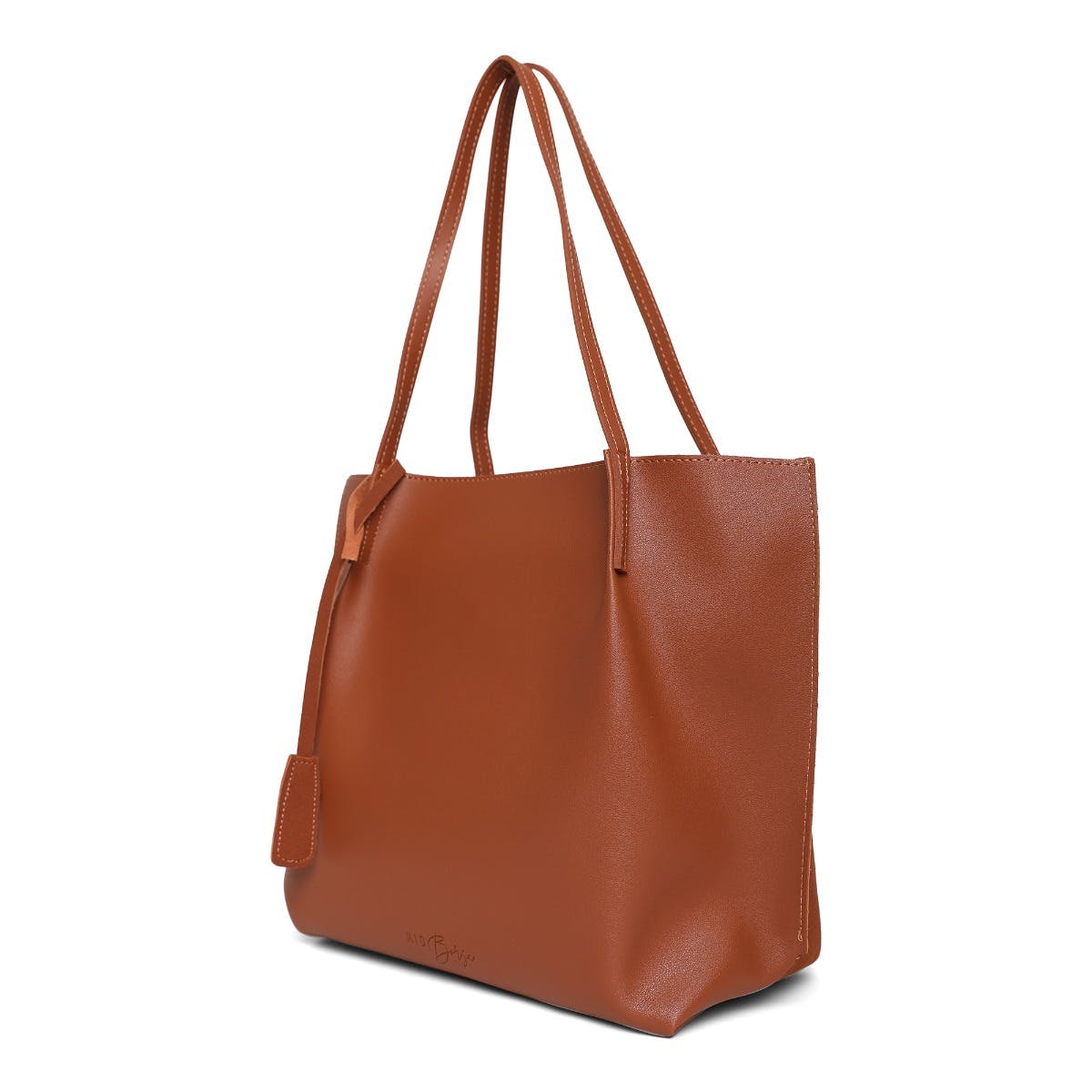 Themoir ruched faux leather tote bag
