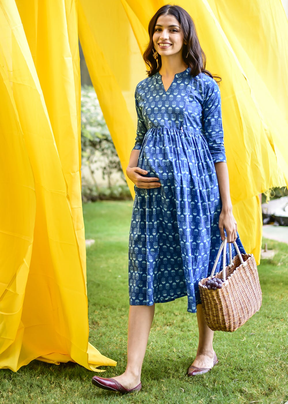 Ever-Pretty Womens Plus Size Maternity Dress Ruffle India | Ubuy
