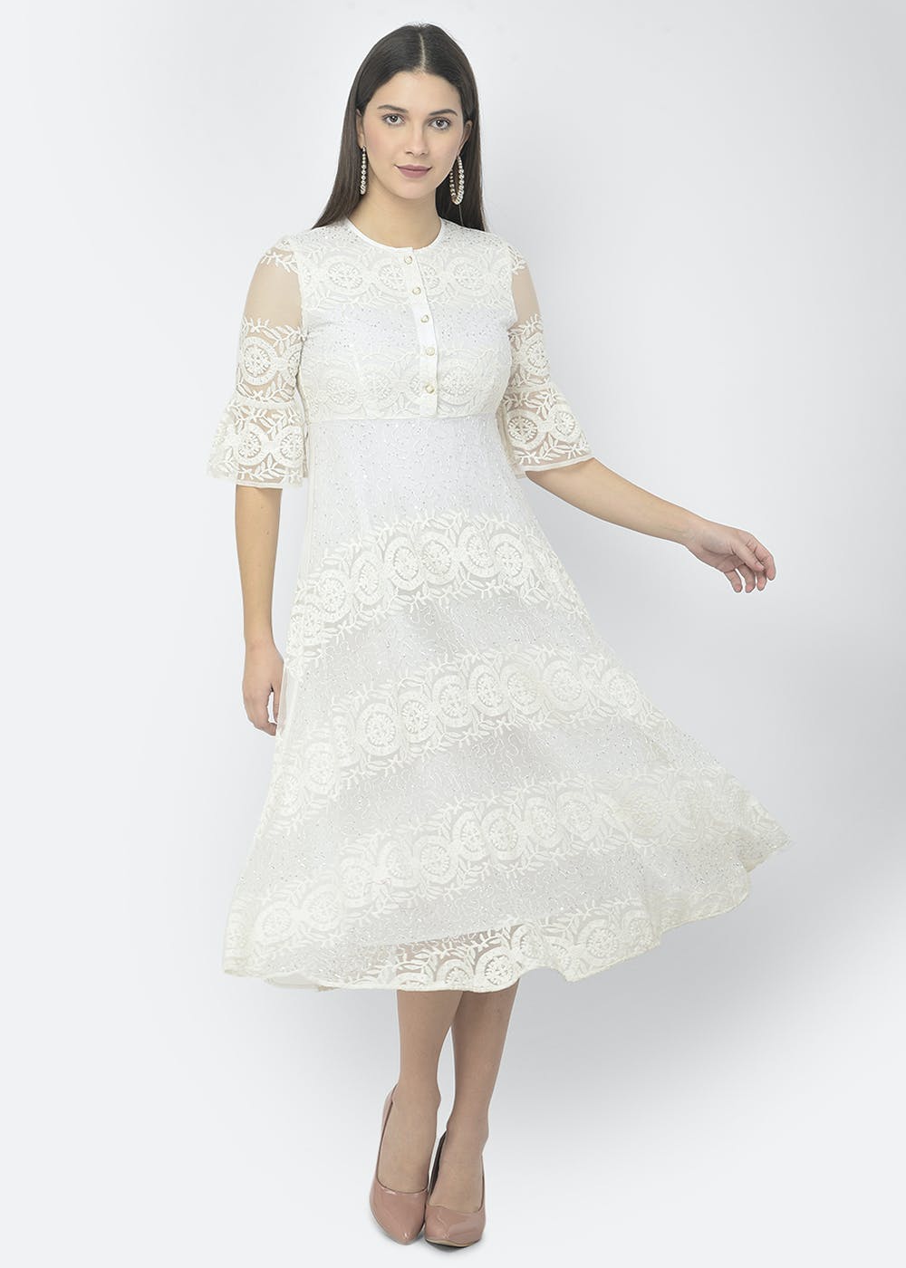 White Long Flare Dress White Empire Waist Fit And Flare Dress 1877 White Long Flare Dress White Empire Waist Fit And Flare Dress 1877