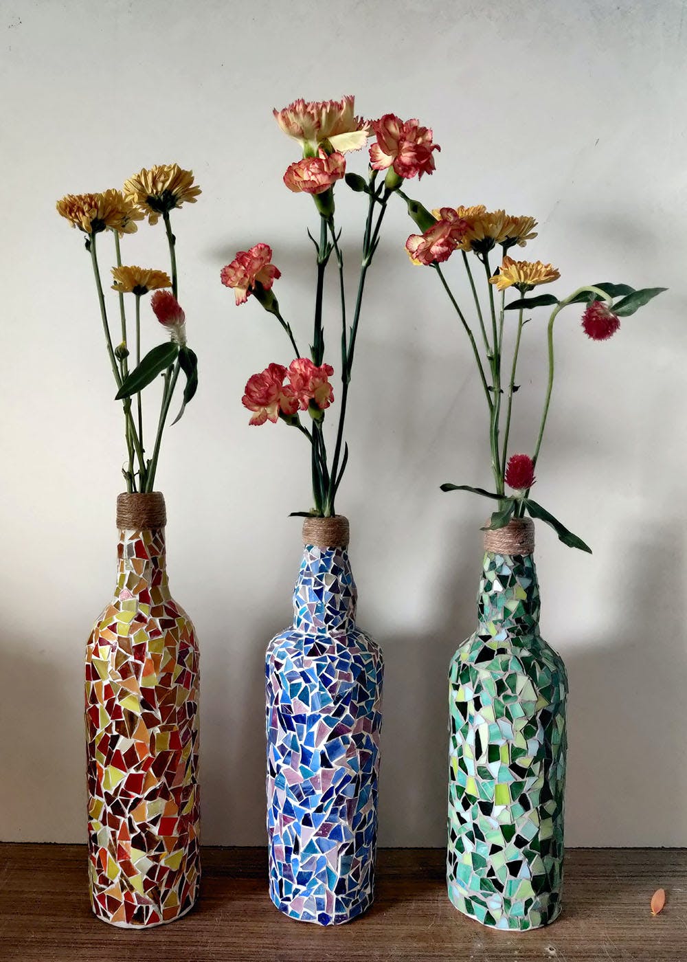 bottle glass vase