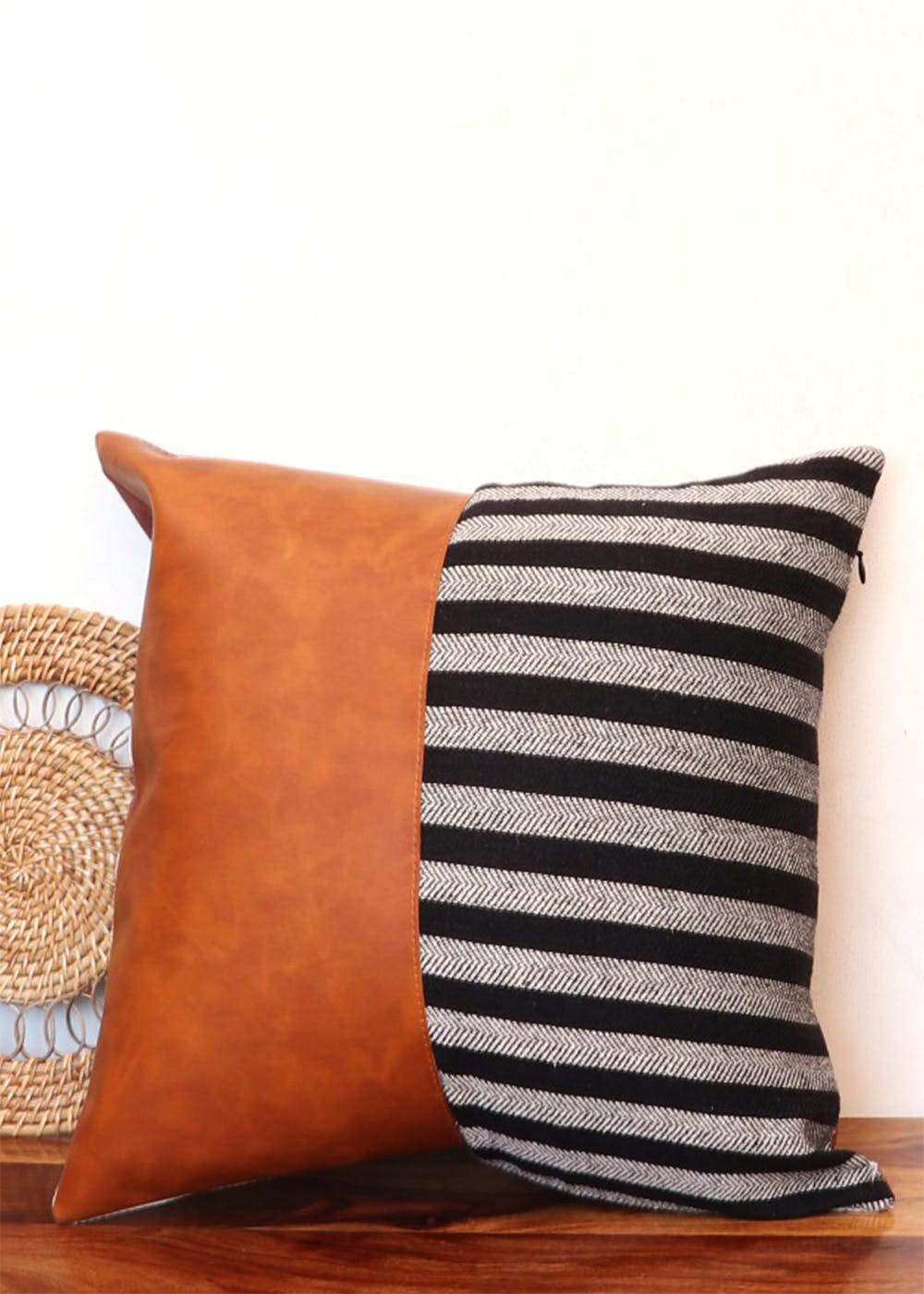 Get Half And Half Stripe Pattern Cushion Cover at ₹ 999 | LBB Shop