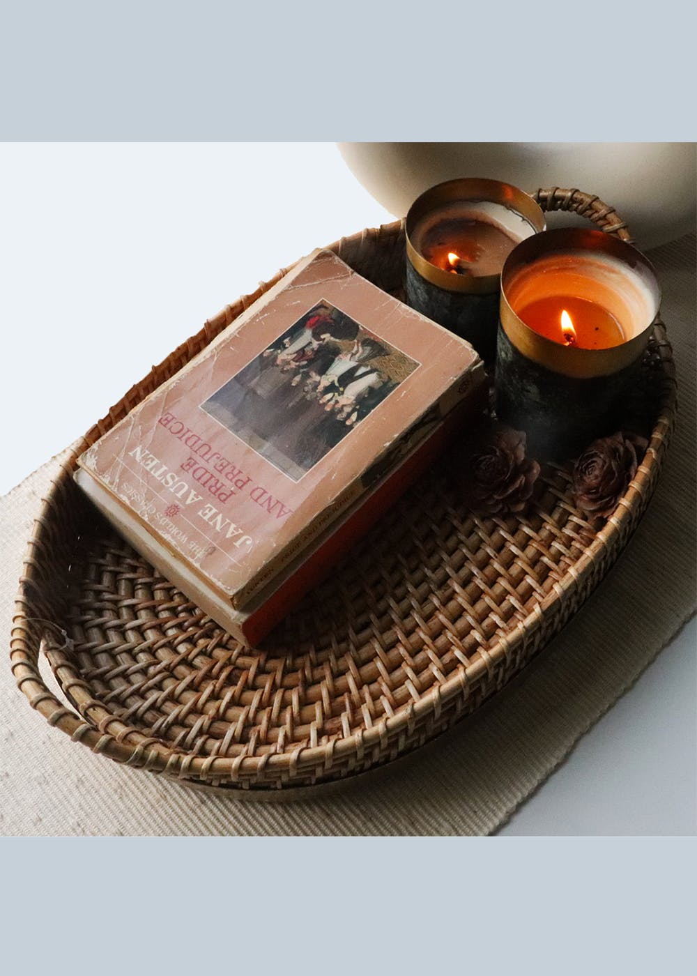 Get Cane Oval Basket Tray at ₹ 2499 LBB Shop