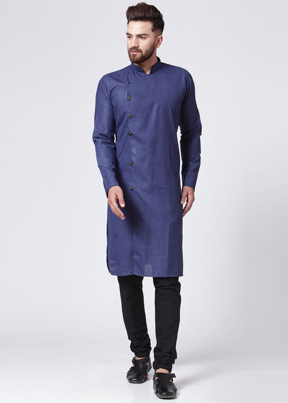 Side Button Detail Kurta With Pyjama main image 0