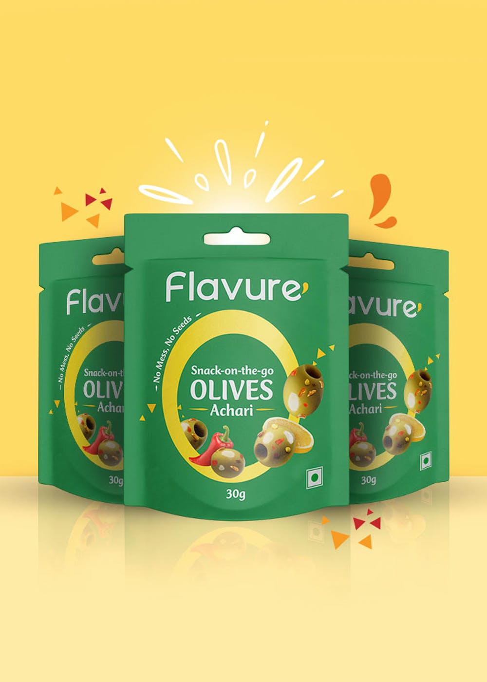 Snack-On-the-Go Olives Achari - 30gm (Pack of 3)