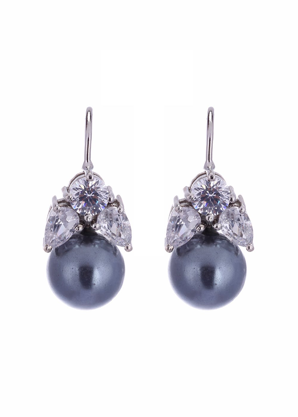 grey freshwater pearl earrings