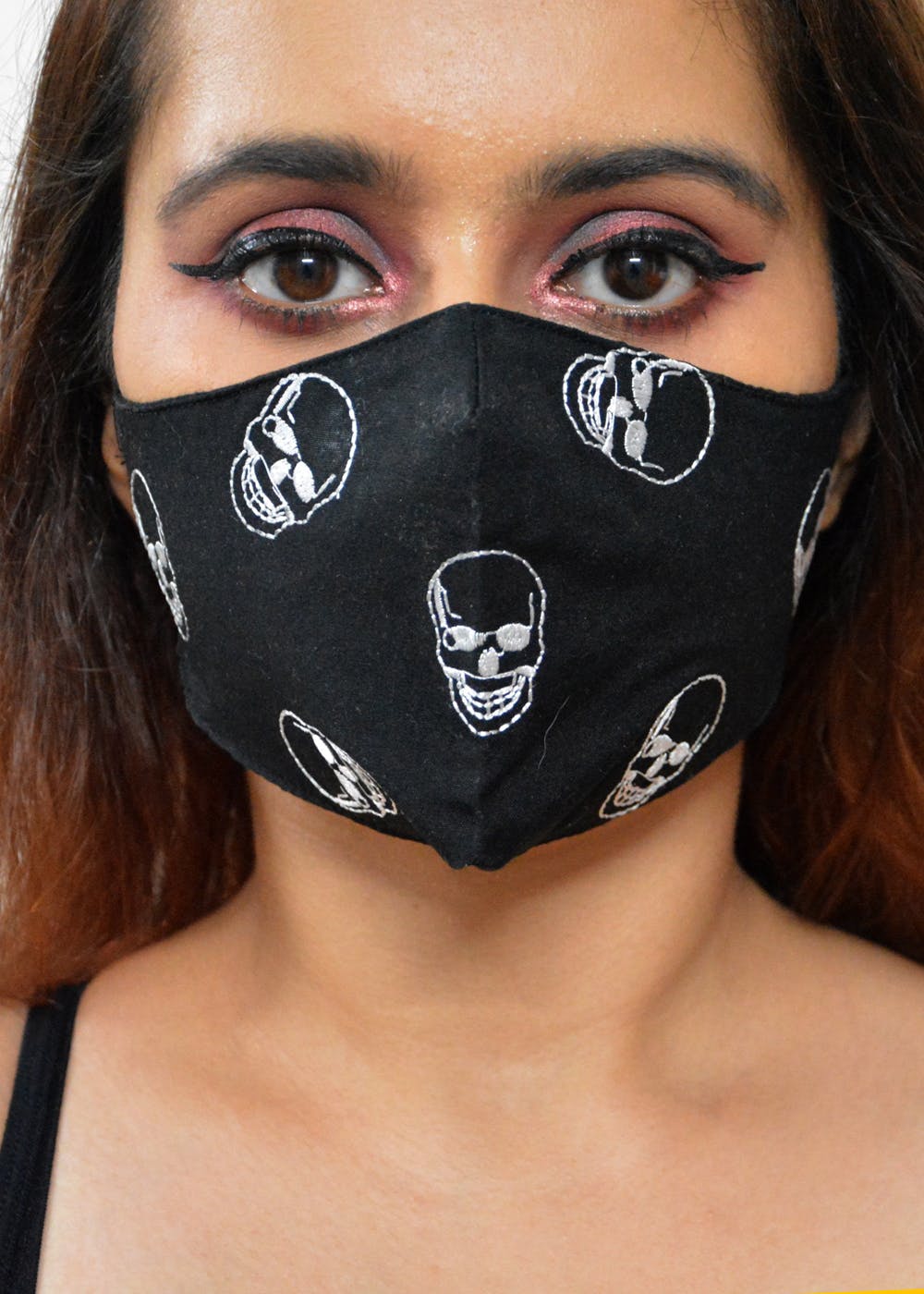 All Over Skull : 3 Layer Embroidery Mask