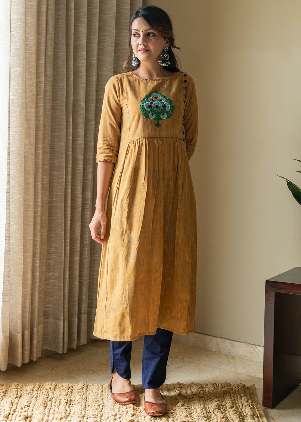 Get Khadi Embellished Kurta Set at ₹ 1919 | LBB Shop