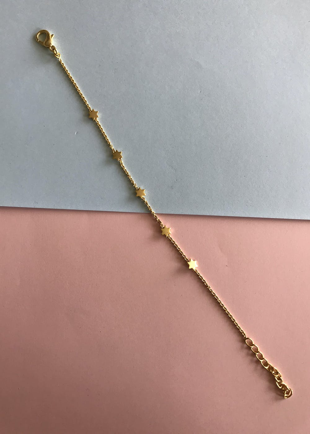 Star Charm Detail Golden Bracelet