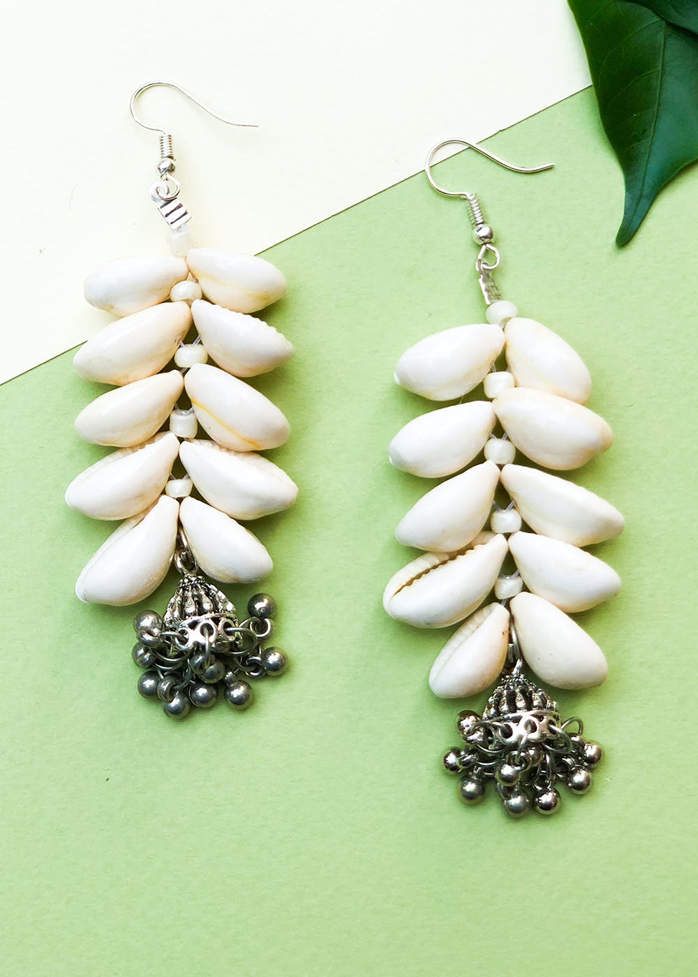 Buy Round Mirrorlike White Stone Dangle Earrings  Odette