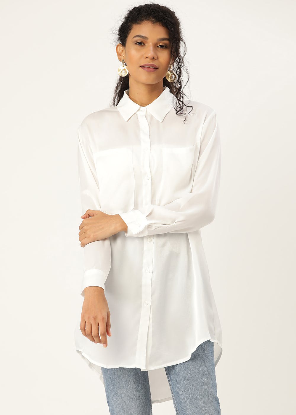 Get Classic Long White Shirt at ₹ 1485 | LBB Shop