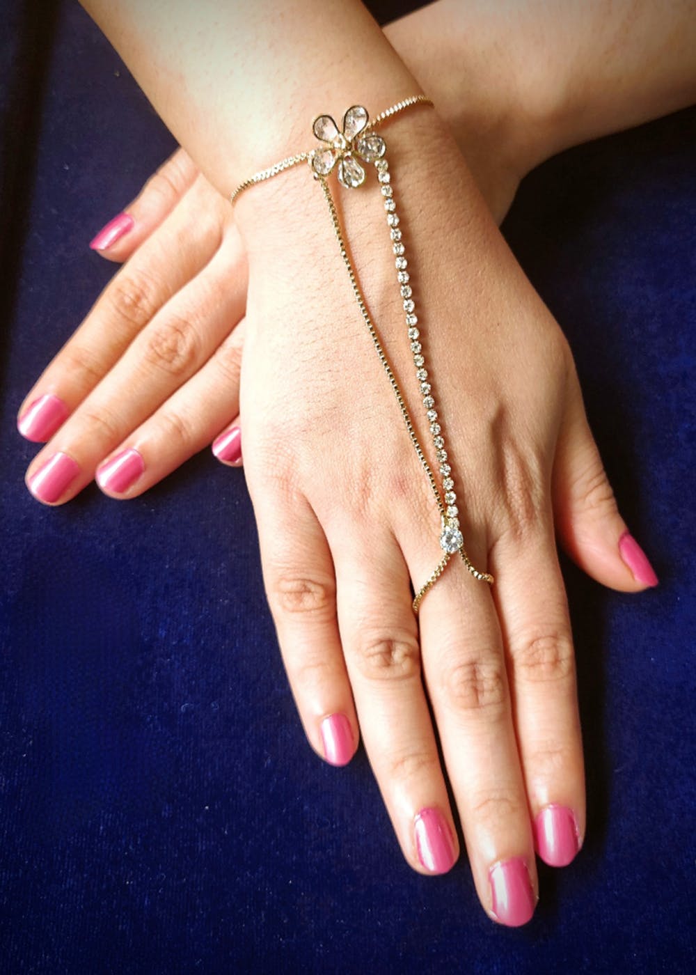 Buy Dreamyn Finger Ring Bracelet Bronze Layered Bracelets Dainty Tassel  Bracelet Hand Chain Jewelry for Women and Girls at Amazonin