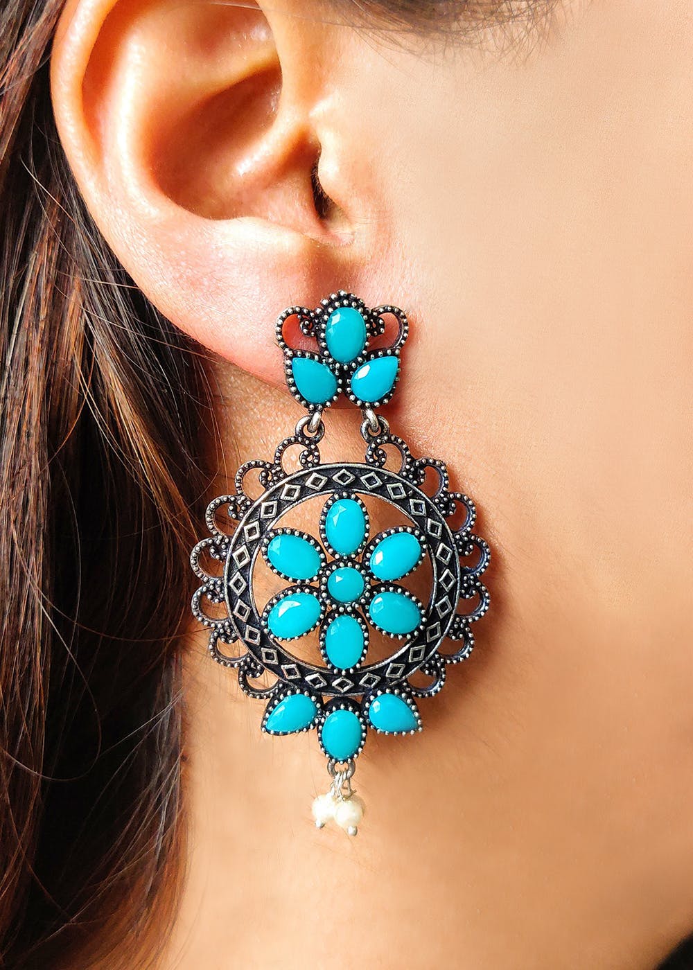 Turquoise on sale blue earrings