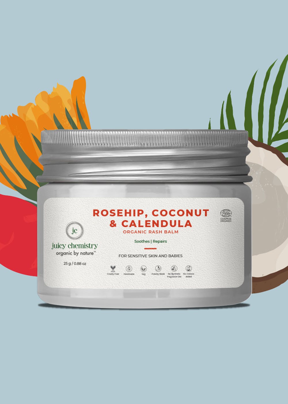 Organic Rosehip, Coconut & Calendula Rash Balm - 25 Grams