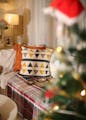 Decoration,Orange,Chair,Pillow,Tartan,Tablecloth,Comfort,Living room,Lamp,Rectangle