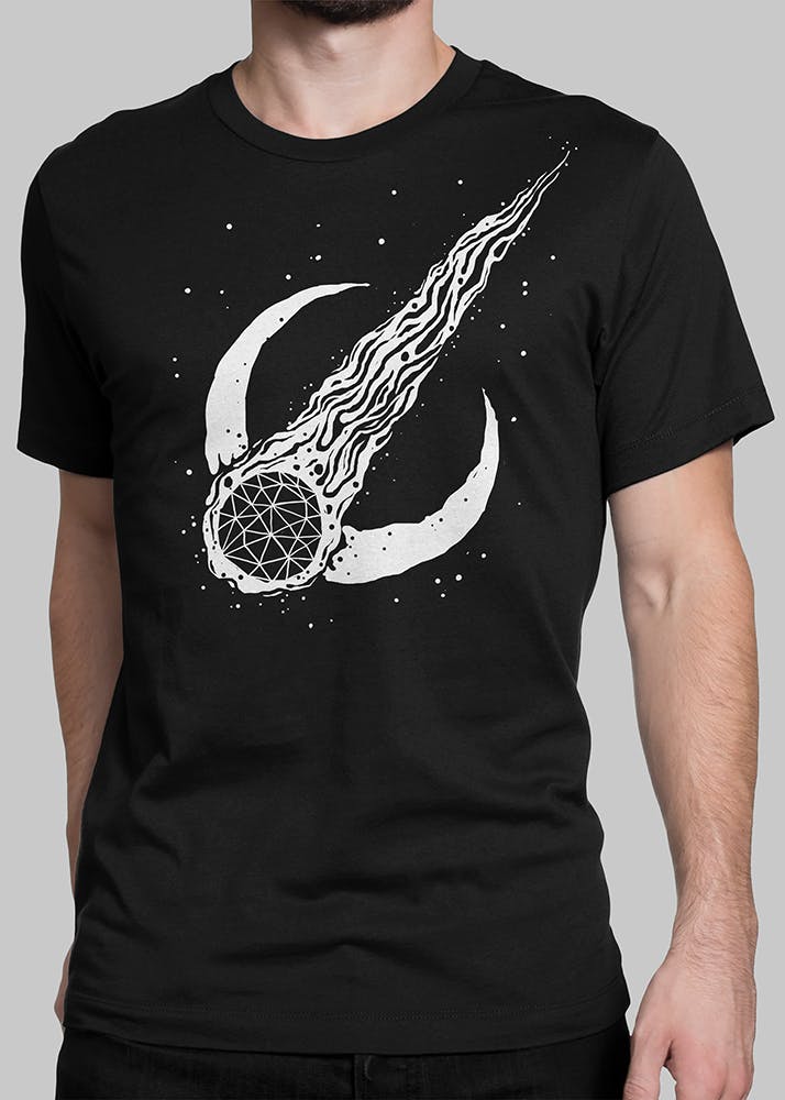 Meteor Night Graphic Crew Neck T-Shirt