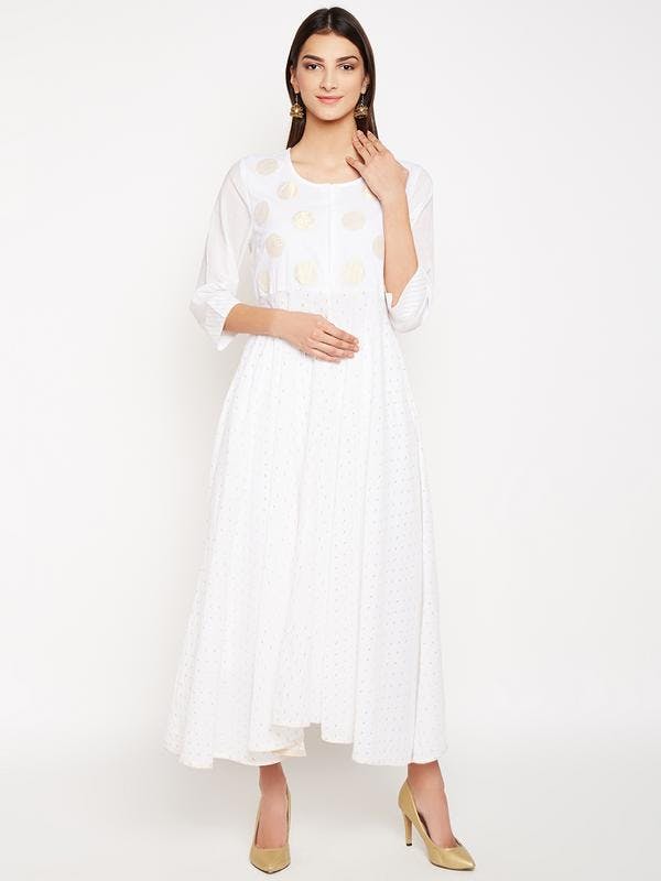 white full length gown