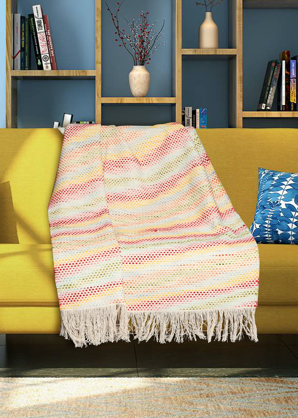 Get Pastel Colourblocked Throw at ₹ 1899 | LBB Shop