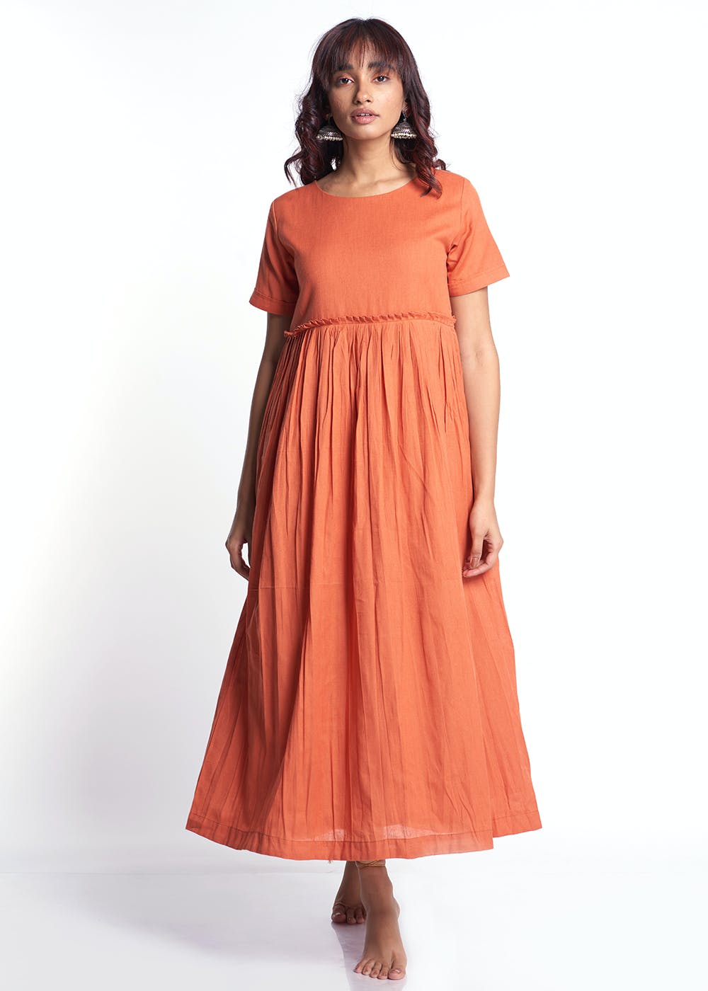 Get Lemon Yellow Schiffli Shift Dress 