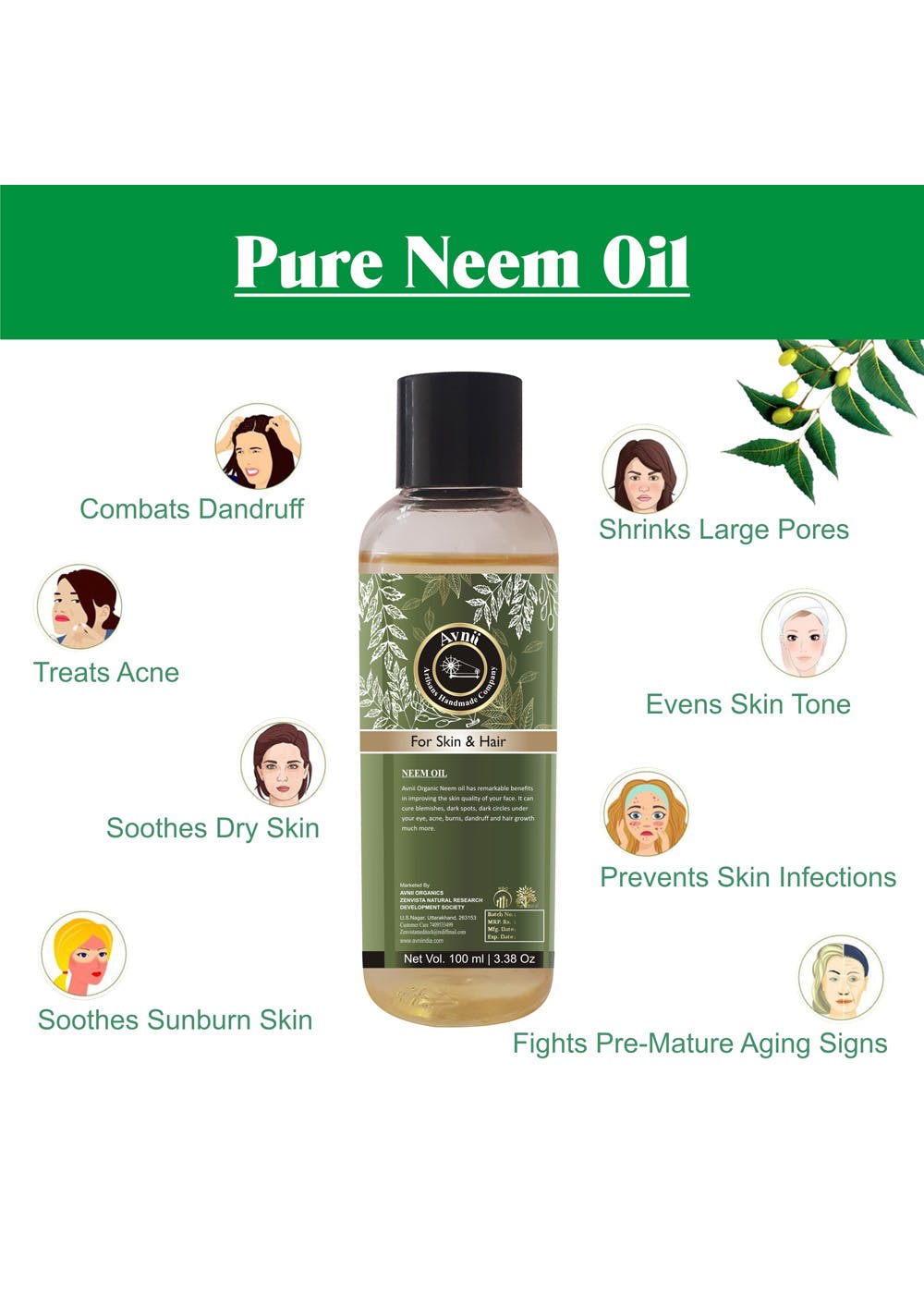 Get Neem Oil For Hair & Skin Care - 100ml at ₹ 269 | LBB Shop
