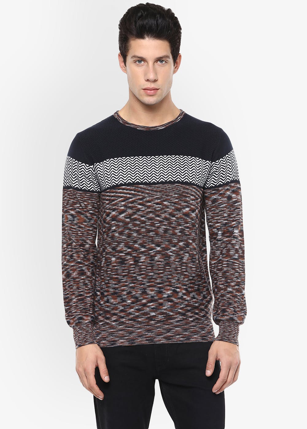 Get Multi Zig Zag Wave Pattern Pullover at ₹ 1645 | LBB Shop