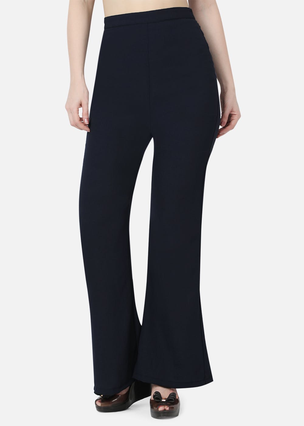 Womens High Waist Jeans Button Tassel Pants Trousers Bellbottom Pants  Blue S  Walmartcom
