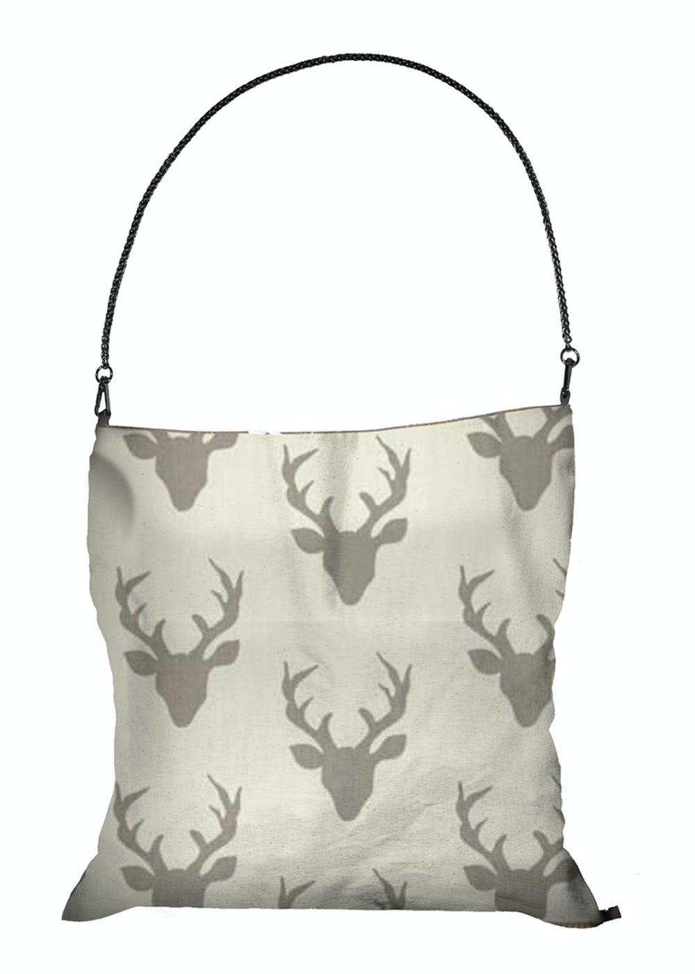 2 in 1 Design Tote Scarf with Print of Barasingha & Forest Splendor