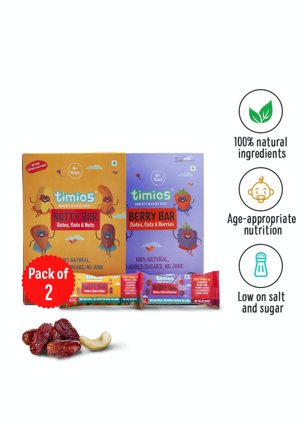 Pack of 2 Snack Bars (Berry Bar + Nutty Bar)