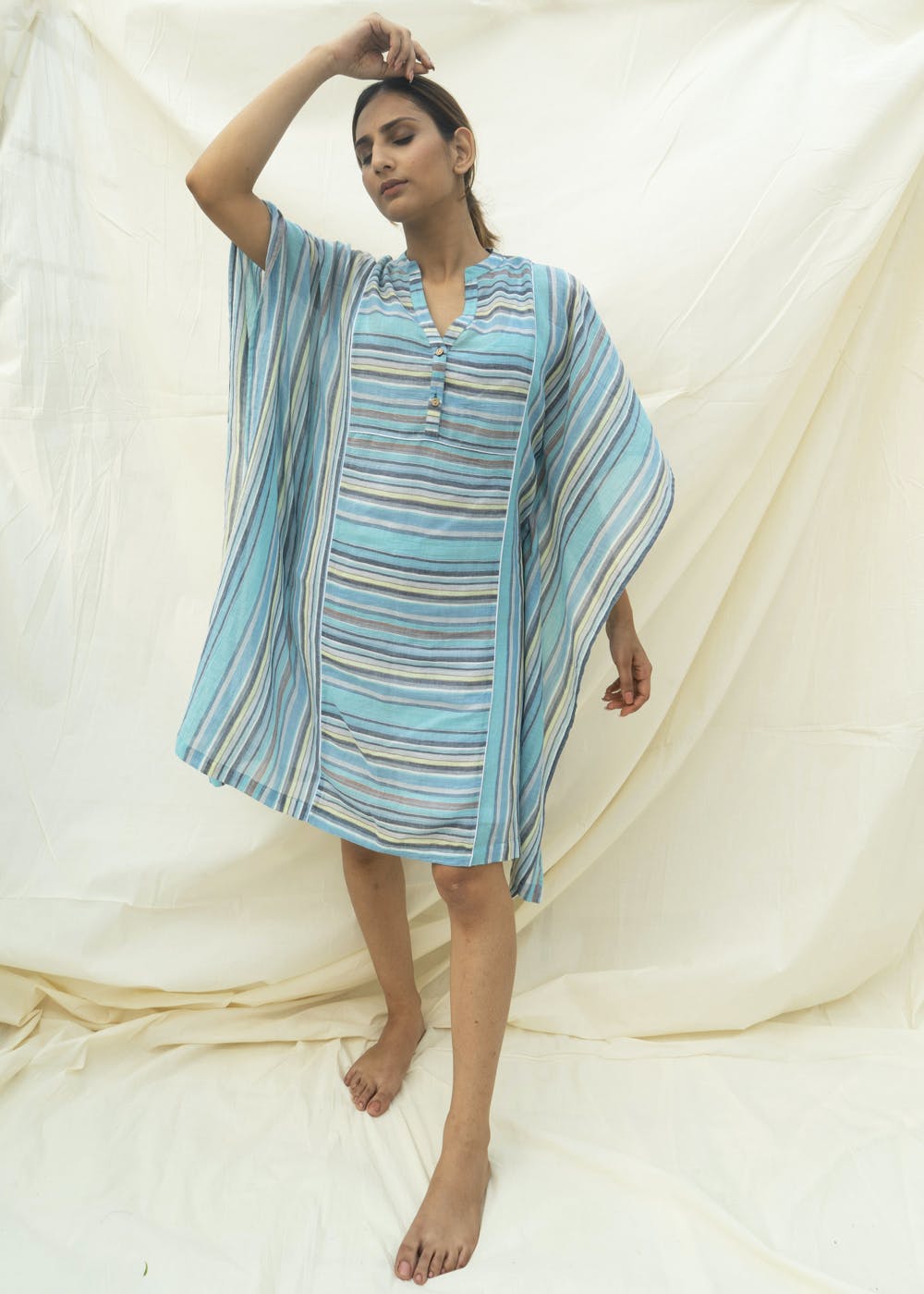 SHORT LACE UP KAFTAN THE BLUE MARKET
