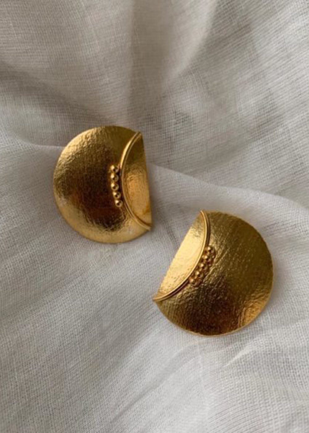 Batua Shaped Gold Minimalistic Studs