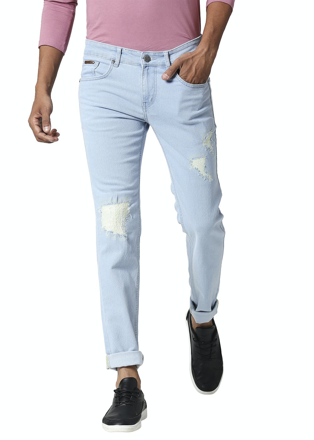 Switch Ripped Stacked Jean (Light Blue)