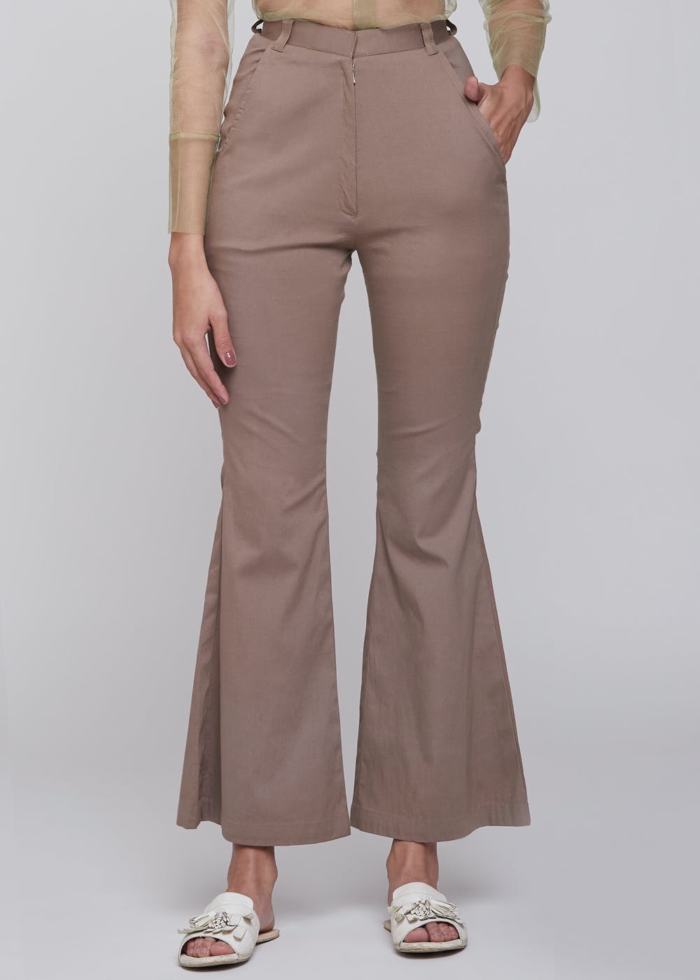 MIXT by Nykaa Fashion White Flared High Waist Pants Buy MIXT by Nykaa  Fashion White Flared High Waist Pants Online at Best Price in India  Nykaa