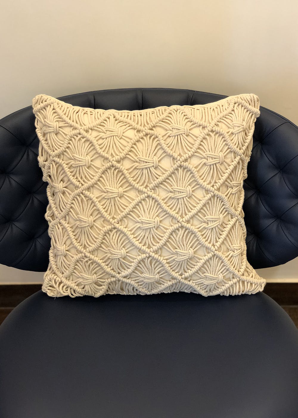 Get Macramé Boho Cushion Cover (45 x 45 cm) at ₹ 1100 LBB Shop