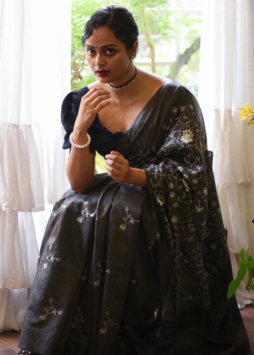 15 Stunning Types Of Black Sarees That All Women Who Love Black Should Have
