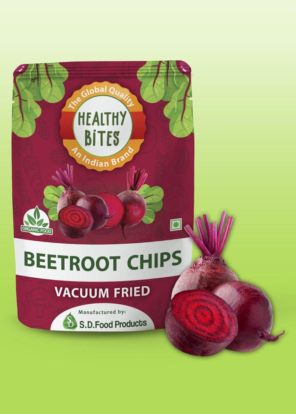 Vacuum Fried Beetroot Chips (150g)