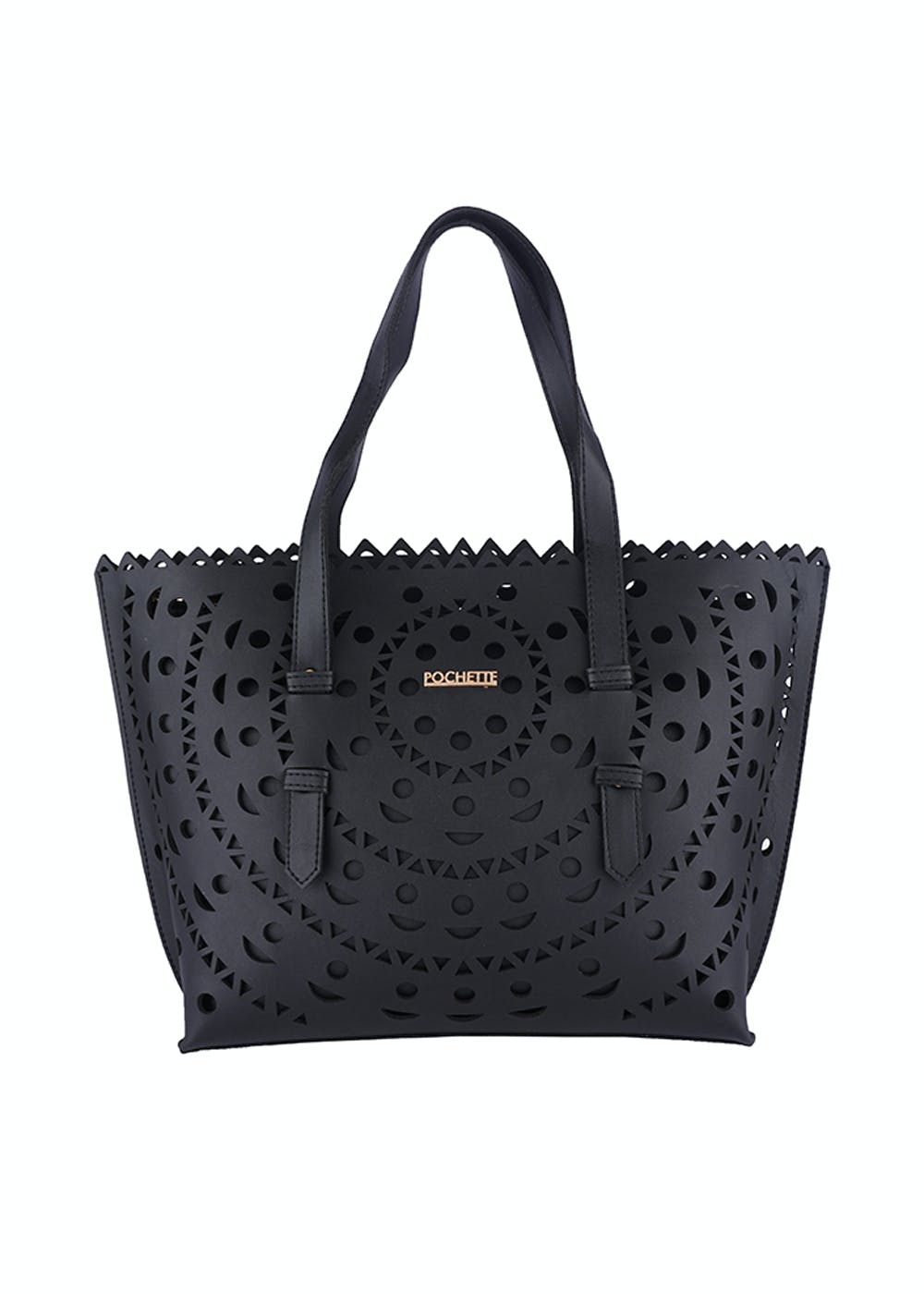 Luxury handbag - Jimmy Choo black leather purse bag with metallic studs