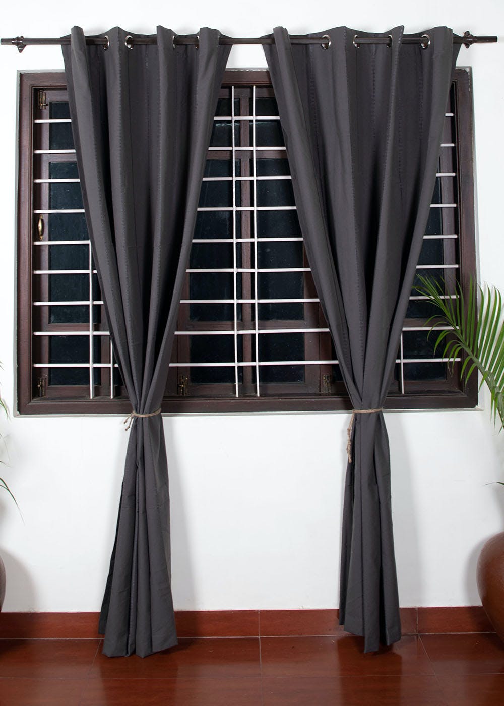 Get Charcoal Dobby Window Curtain at ₹ 792 | LBB Shop