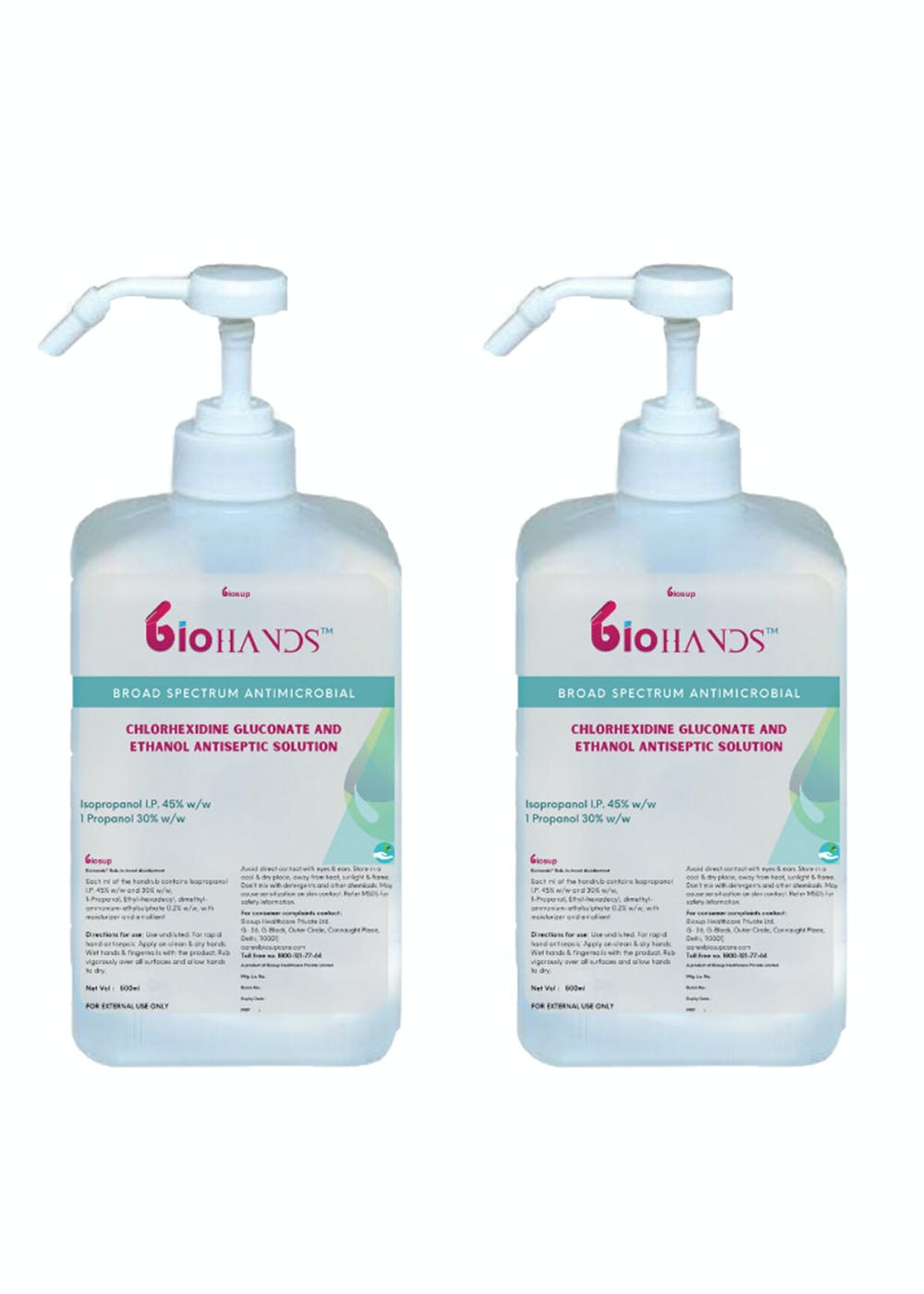 Get BIOSUP HAND RUB 500 ML WITH PUMP, SET OF 2 at ₹ 425 LBB Shop