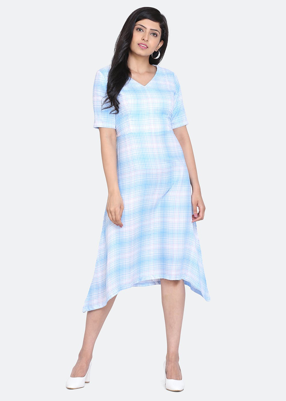Plain Sky Blue Ladies Party Wear One Piece Dress at Rs 1150/piece in Surat  | ID: 25643317855