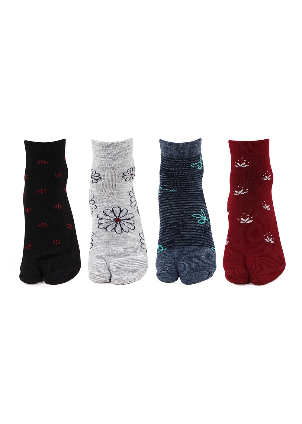 Get Woolen Designer Thumb Socks Pack of 4 at ₹ 680 LBB Shop